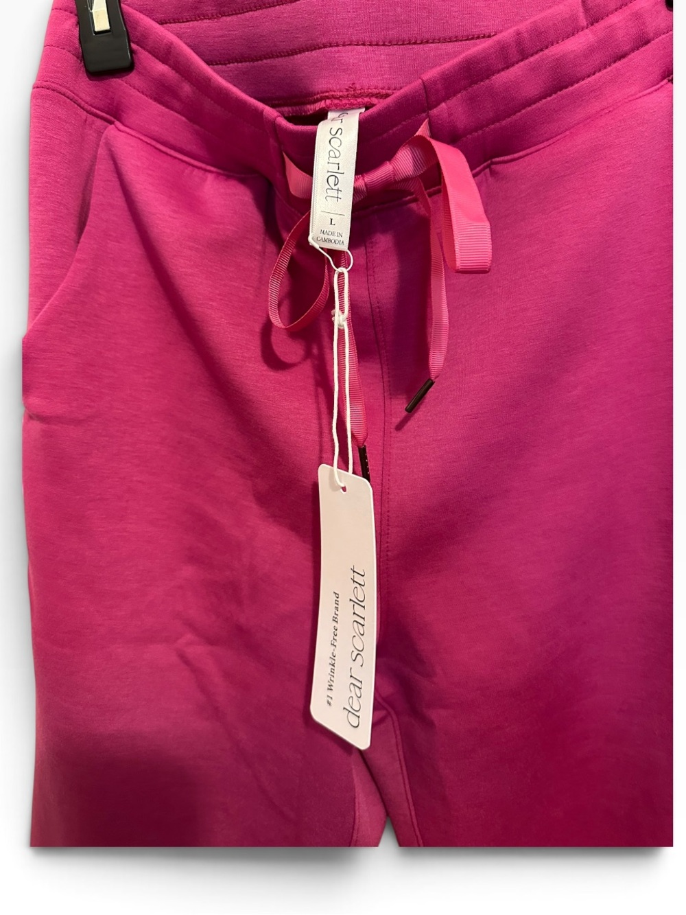 Dear Scarlett Women's Fuchsia Drawstring Joggers - Picture 4 of 5